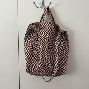 ✖️Baggu Trippy Checker Brown Duck Bag